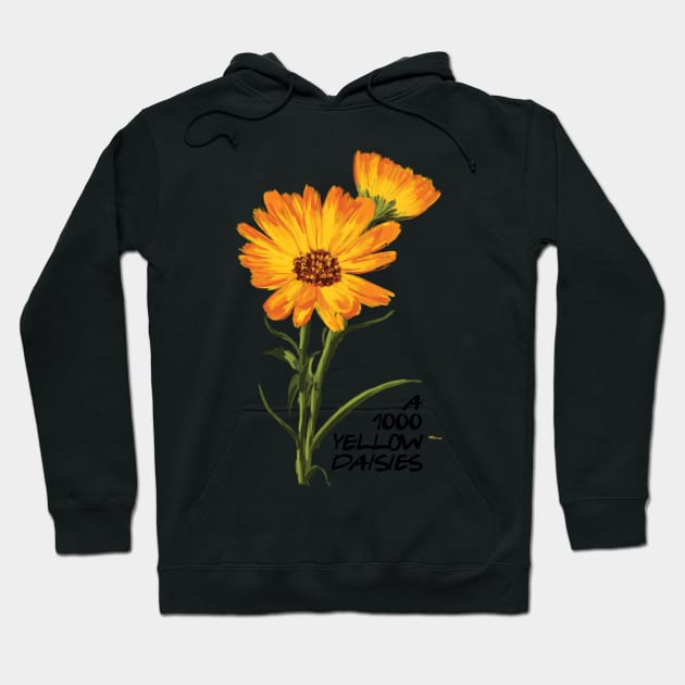 A 1000 Yellow Daisies - White - Gilmore Hoodie by Fenay-Designs